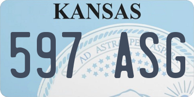 KS license plate 597ASG