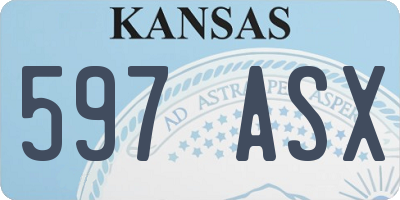 KS license plate 597ASX