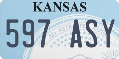 KS license plate 597ASY