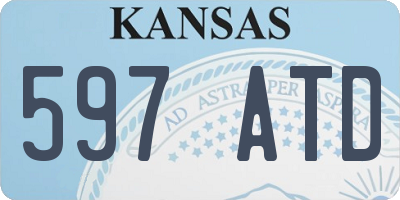 KS license plate 597ATD
