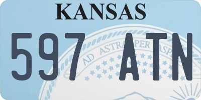 KS license plate 597ATN