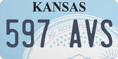 KS license plate 597AVS