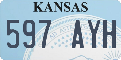 KS license plate 597AYH