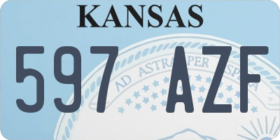 KS license plate 597AZF