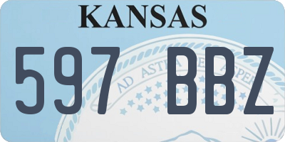 KS license plate 597BBZ