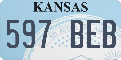 KS license plate 597BEB