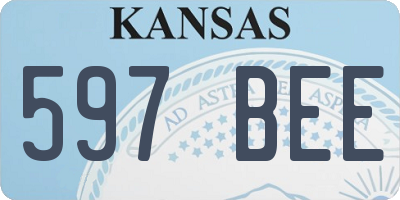 KS license plate 597BEE