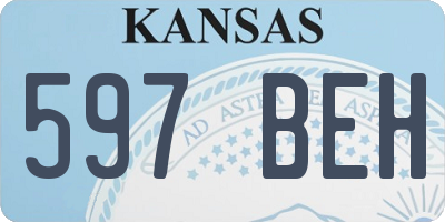 KS license plate 597BEH
