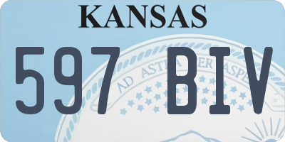 KS license plate 597BIV