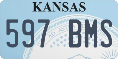KS license plate 597BMS