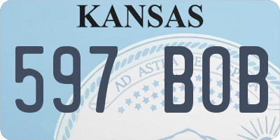 KS license plate 597BOB