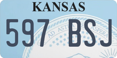 KS license plate 597BSJ