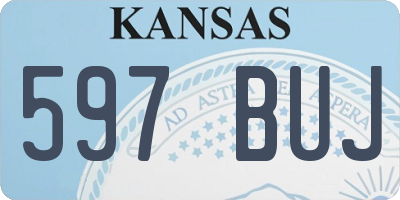 KS license plate 597BUJ