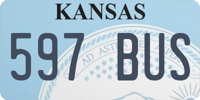 KS license plate 597BUS
