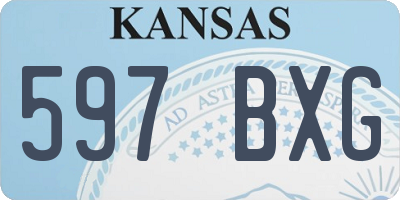 KS license plate 597BXG