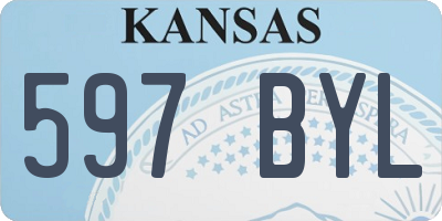 KS license plate 597BYL