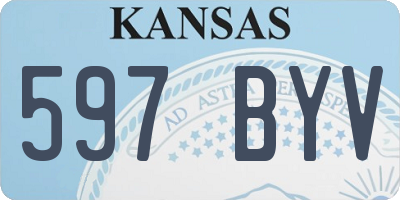 KS license plate 597BYV