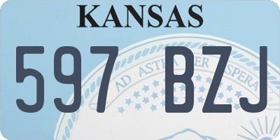 KS license plate 597BZJ