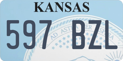 KS license plate 597BZL