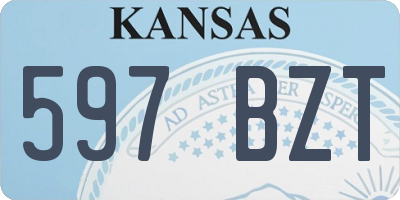 KS license plate 597BZT