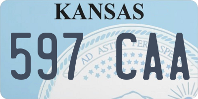 KS license plate 597CAA