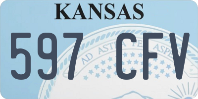 KS license plate 597CFV