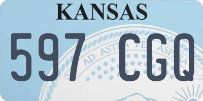 KS license plate 597CGQ