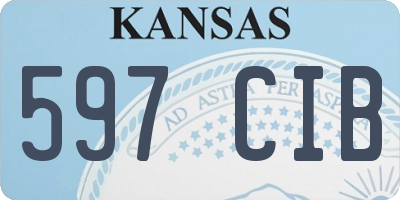KS license plate 597CIB