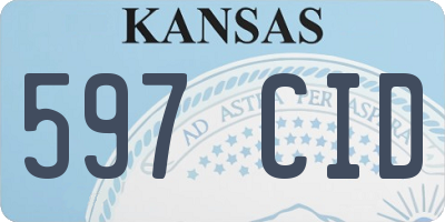 KS license plate 597CID