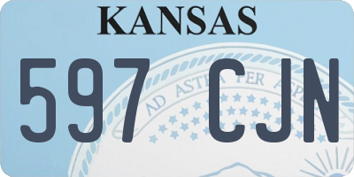 KS license plate 597CJN