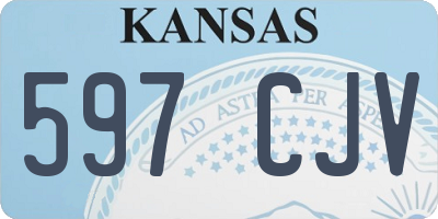 KS license plate 597CJV