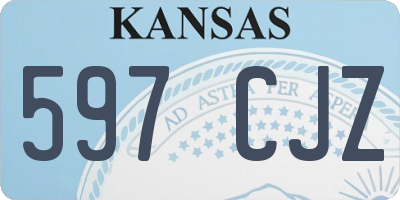 KS license plate 597CJZ