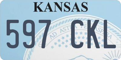 KS license plate 597CKL