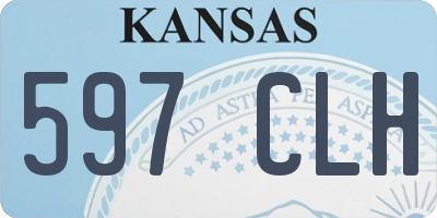 KS license plate 597CLH