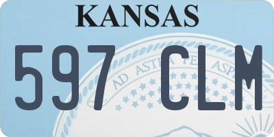 KS license plate 597CLM