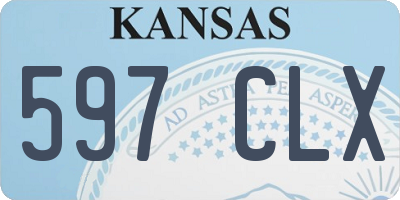 KS license plate 597CLX