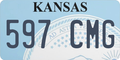 KS license plate 597CMG