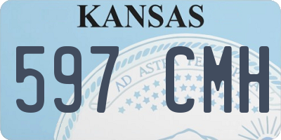 KS license plate 597CMH