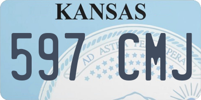 KS license plate 597CMJ