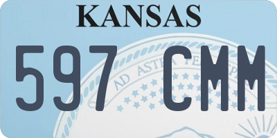 KS license plate 597CMM