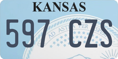 KS license plate 597CZS