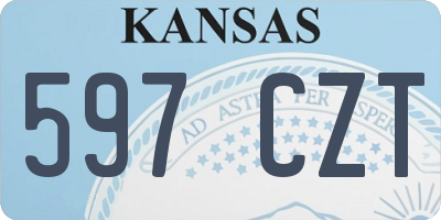KS license plate 597CZT