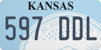 KS license plate 597DDL