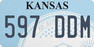 KS license plate 597DDM