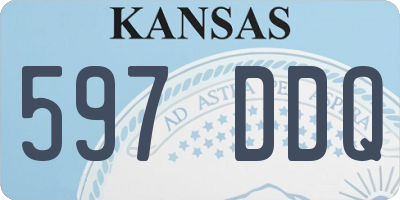 KS license plate 597DDQ