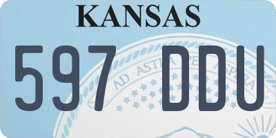 KS license plate 597DDU