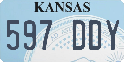 KS license plate 597DDY