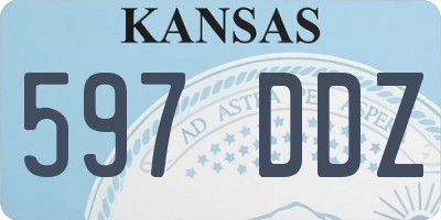 KS license plate 597DDZ