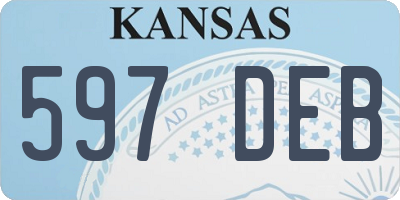 KS license plate 597DEB