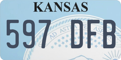 KS license plate 597DFB